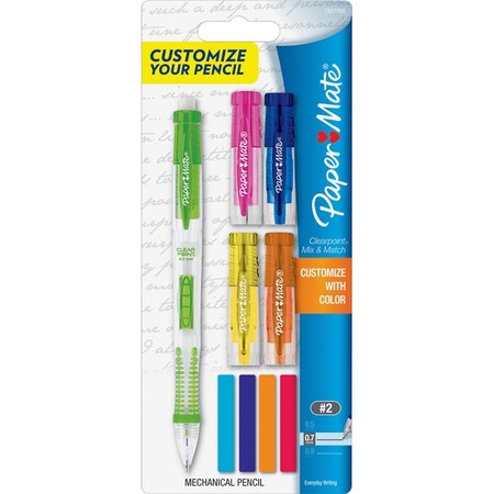 Paper Mate Mechanical Pencil, Refillable, 0.7mm, 6/PK, AST PAP1887960